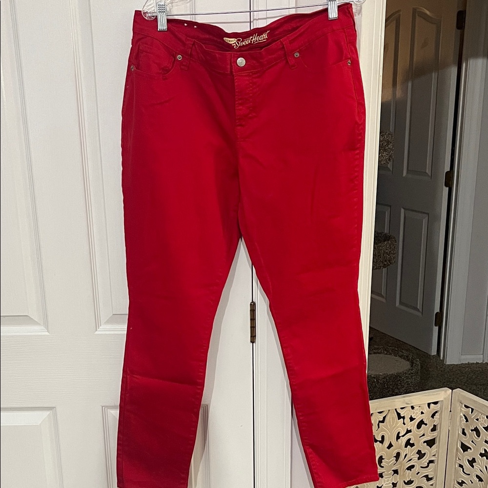 Old Navy Sweetheart red skinny pants size 14 regular